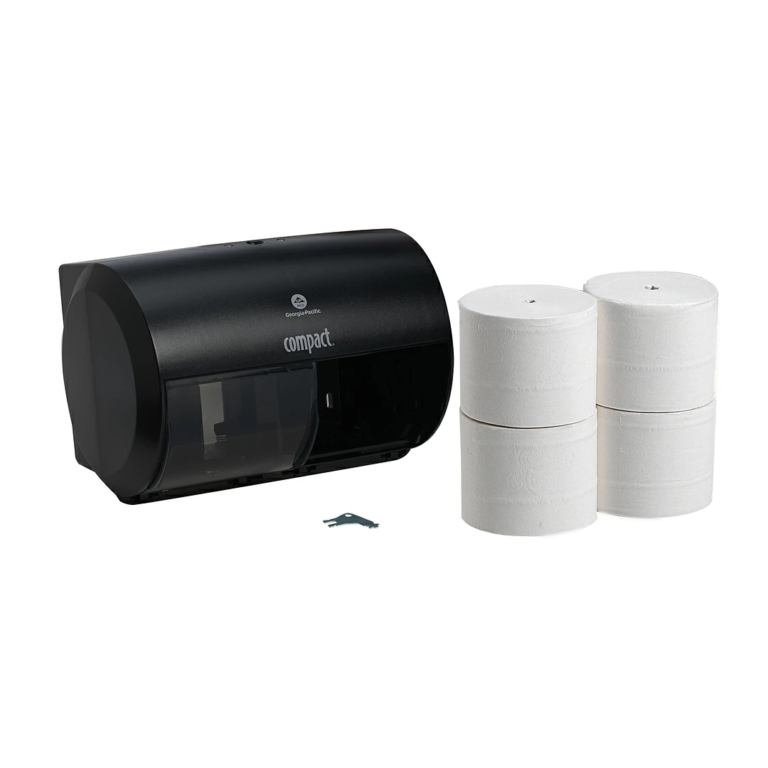 Angel Soft Ps Compact Coreless Toilet Paper Starter Kit; Translucent Smoke Dispenser (5679500) 2 Angel Soft Ps Compact Coreless Toilet Paper Starter Kit; Translucent Smoke Dispenser (5679500) - Image 2