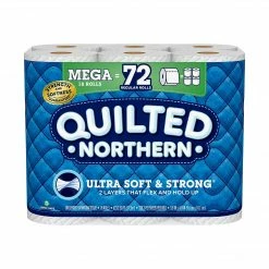 Quilted Northern Ultra Soft & Strong 2-Ply Standard Toilet Paper, White, 328 Sheets/Roll, 18 Rolls/Case (94475501)