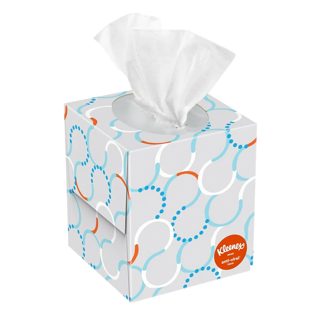 Kleenex Boutique Antiviral Facial Tissue, 3-Ply, 55 Sheets/Box, 27/Carton (49978) - Image 4