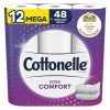 Cottonelle Ultra ComfortCare 2-Ply Standard Toilet Paper, White, 268 Sheets/Roll, 12 Mega Rolls/Pack