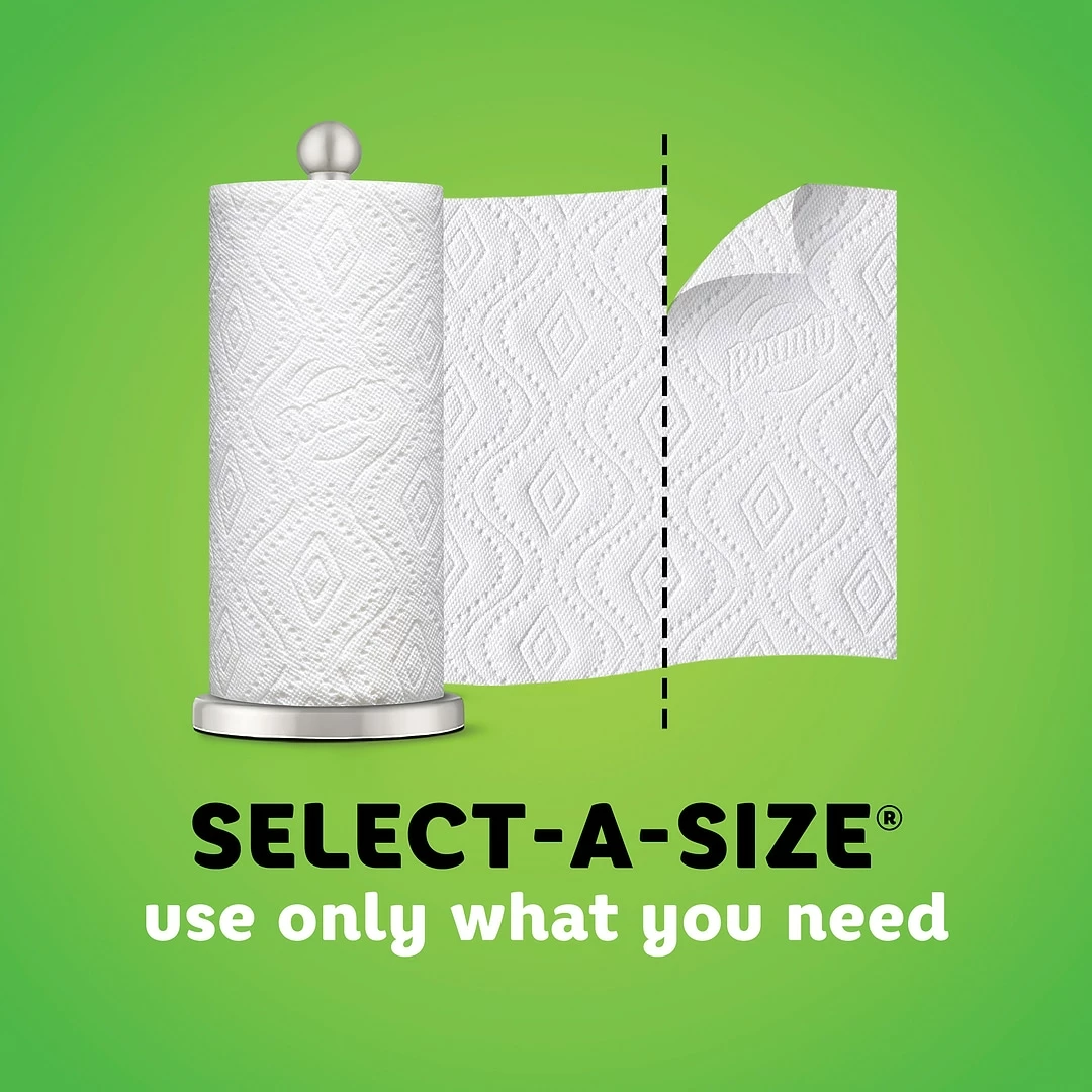 Bounty Select-A-Size Kitchen Roll Paper Towels, 2-Ply, 74 Sheets/Roll, 8 Single Plus Rolls/Pack (74728) - Image 7
