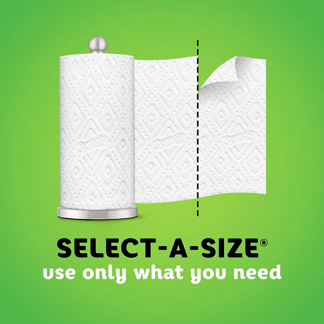 Bounty Select-A-Size Kitchen Rolls Paper Towel, 2-Ply, White, 147 Sheets/Roll, 6 Triple Rolls/Carton (67001) - Image 4