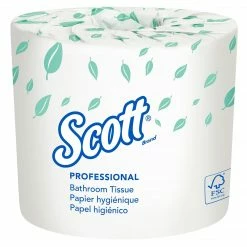 Scott Essential 2-Ply Standard Toilet Paper, White, 550 Sheets/Roll, 20 Rolls/Carton (13607)