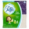 Puffs Plus Lotion Facial Tissue, 2-ply, 56 Tissues/Box, 4 Boxes/Pack (34899)