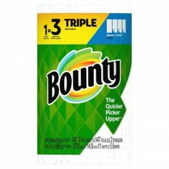 Bounty Select-A-Size Kitchen Rolls Paper Towel, 2-Ply, White, 147 Sheets/Roll, 12 Triple Rolls/Carton (66980)