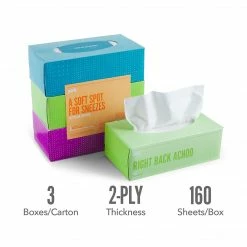 Perk™ Ultra Soft Tissue, 2-Ply, 160 Sheets/Box, 3 Boxes/Pack, 12/Packs/Carton (PK57778)