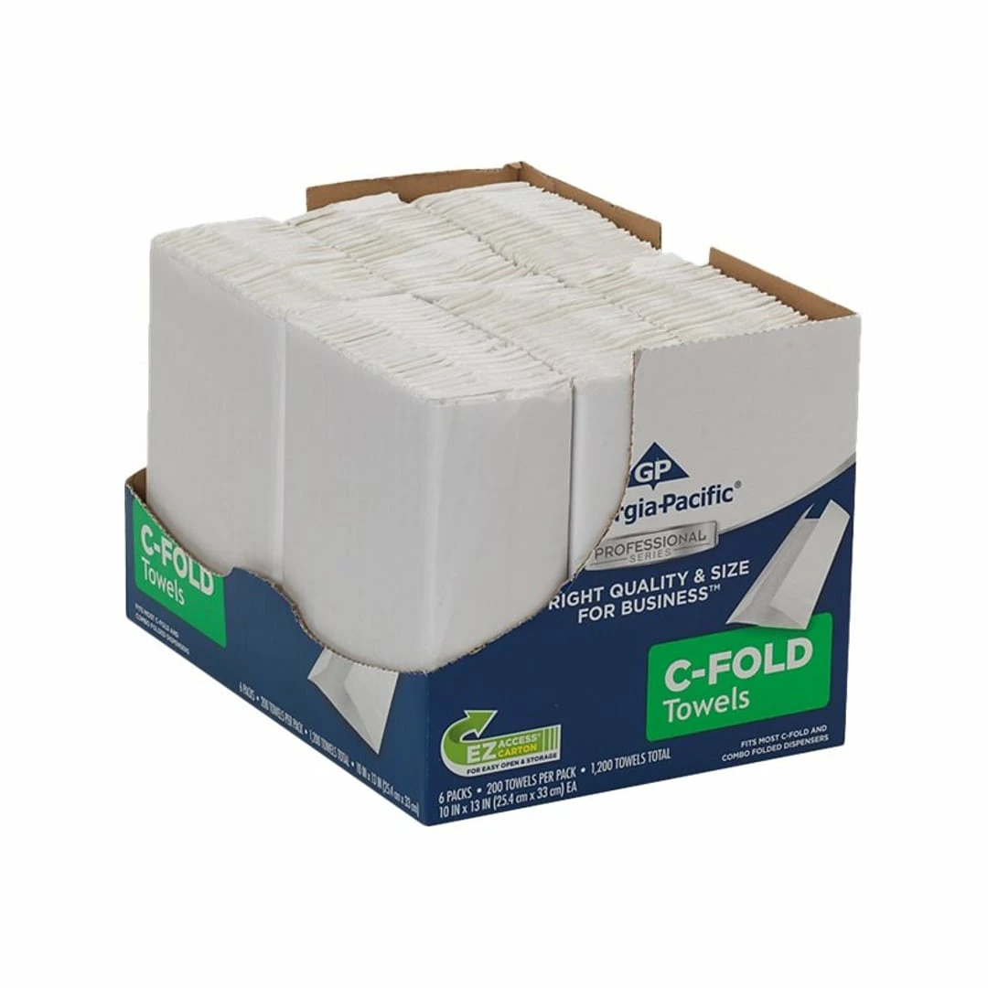 Georgia-Pacific Professional Series C-Fold Paper Towels, 1-ply, 200 Sheets/Pack, 6 Packs/Carton (2112014)
