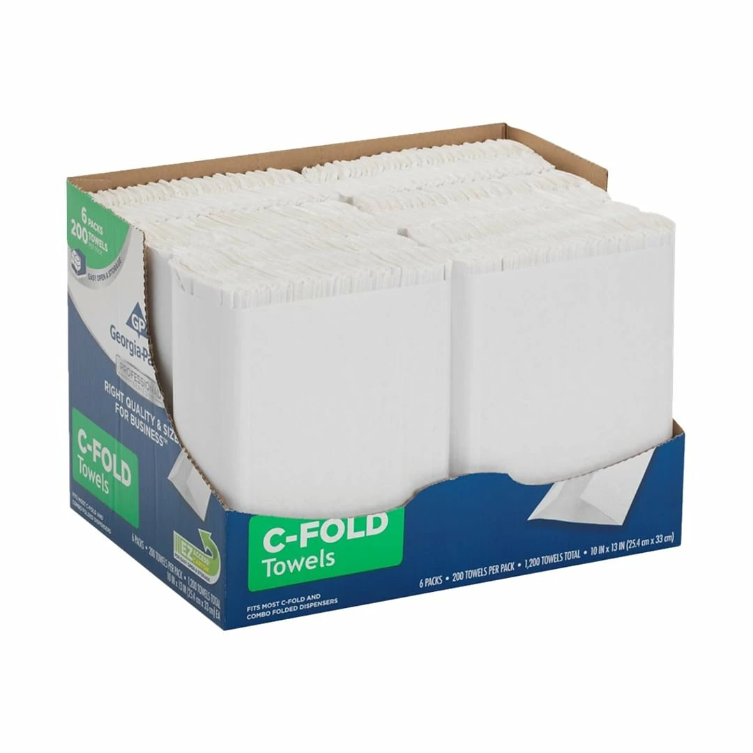 Georgia-Pacific Professional Series C-Fold Paper Towels, 1-ply, 200 Sheets/Pack, 6 Packs/Carton (2112014) - Image 3