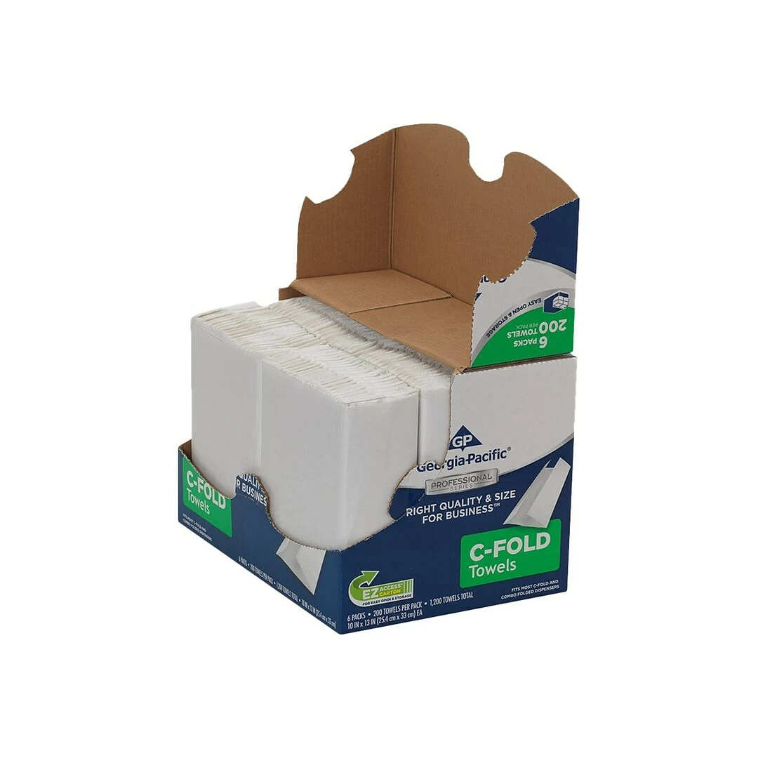 Georgia-Pacific Professional Series C-Fold Paper Towels, 1-ply, 200 Sheets/Pack, 6 Packs/Carton (2112014) - Image 5