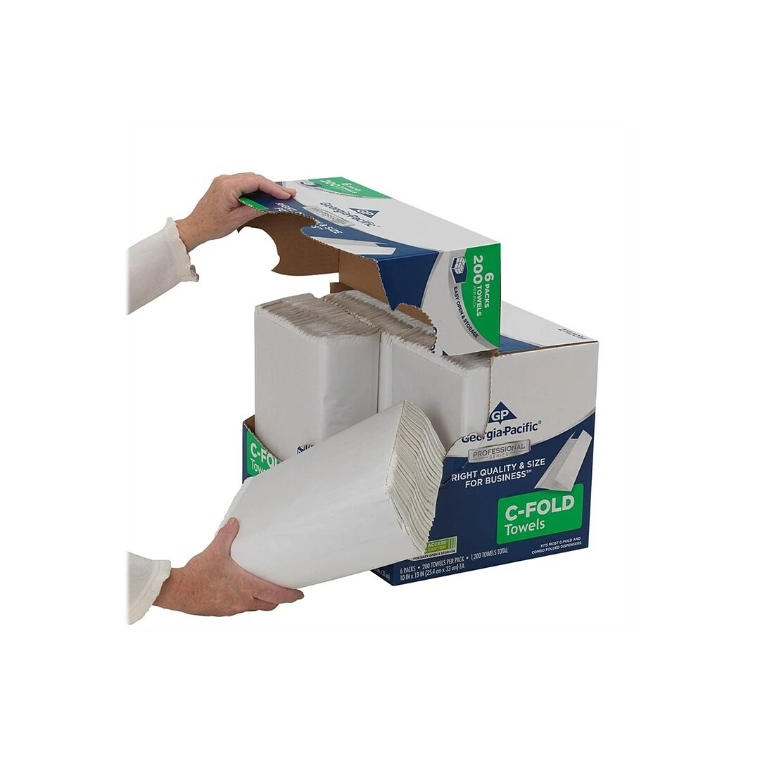 Georgia-Pacific Professional Series C-Fold Paper Towels, 1-ply, 200 Sheets/Pack, 6 Packs/Carton (2112014) - Image 7