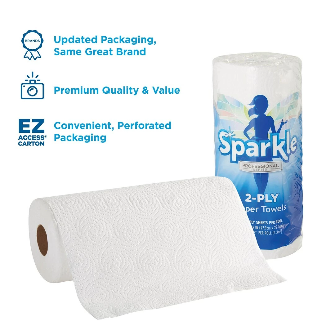 Sparkle Professional Paper Towels, 2-ply, 85 Sheets/Roll, 15 Rolls/Pack (2717714) - Image 3