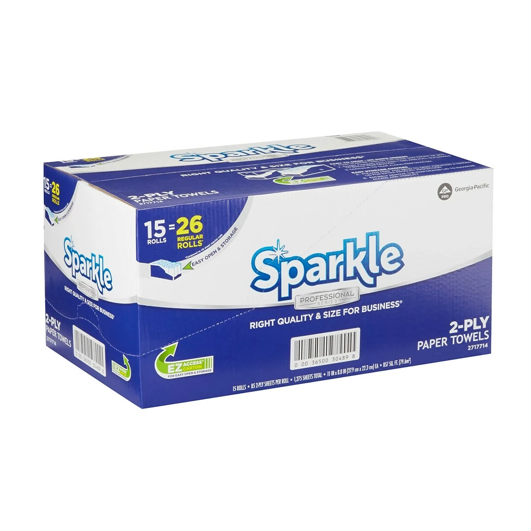 Sparkle Professional Paper Towels, 2-ply, 85 Sheets/Roll, 15 Rolls/Pack (2717714) - Image 5