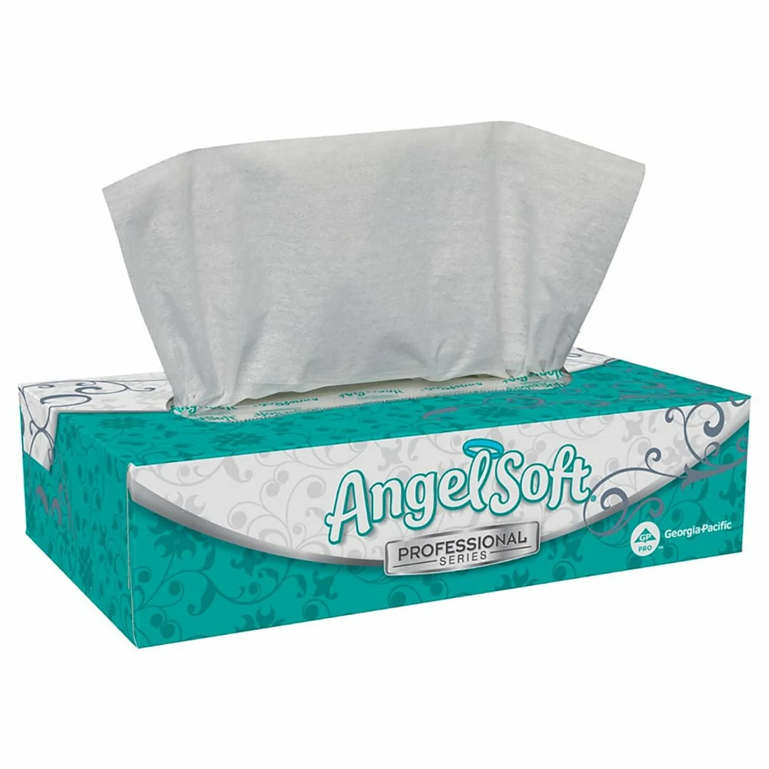 Angel Soft Professional Series Standard Facial Tissues, 2-Ply, 100 Sheets/Box, 30 Boxes/Pack (48580) - Image 2