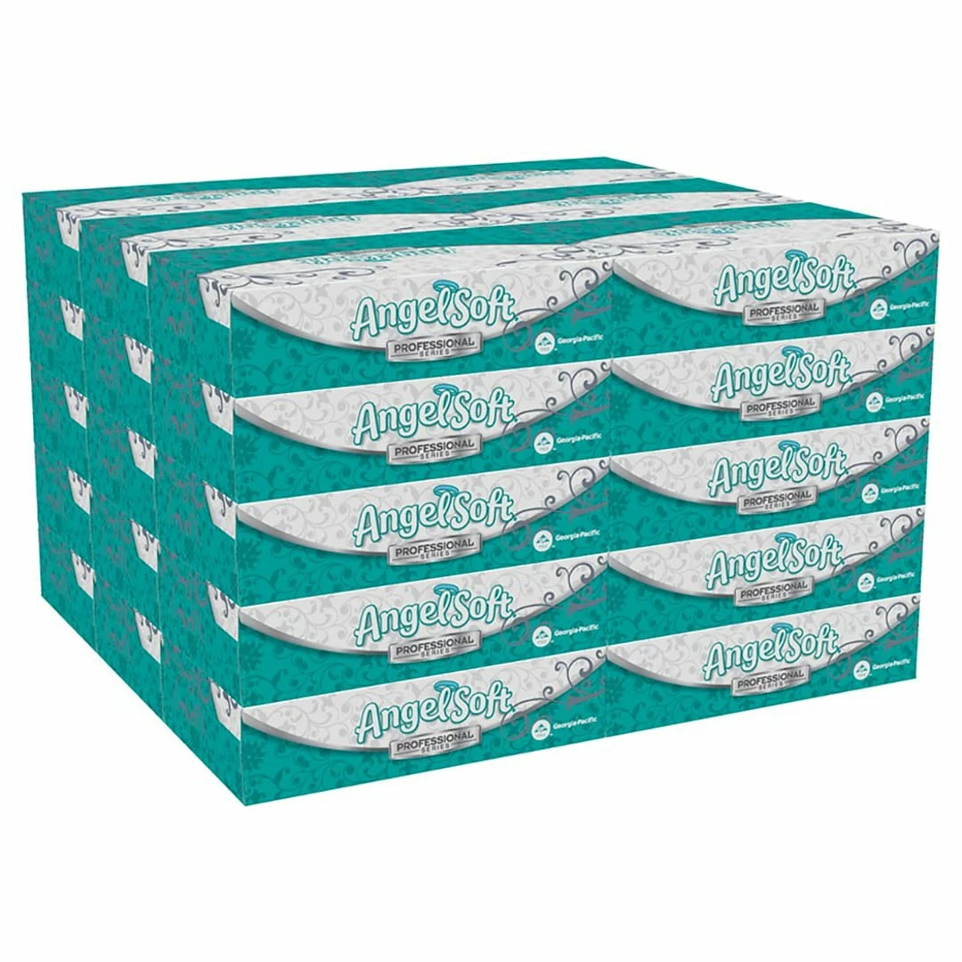 Angel Soft Professional Series Standard Facial Tissues, 2-Ply, 100 Sheets/Box, 30 Boxes/Pack (48580) - Image 4