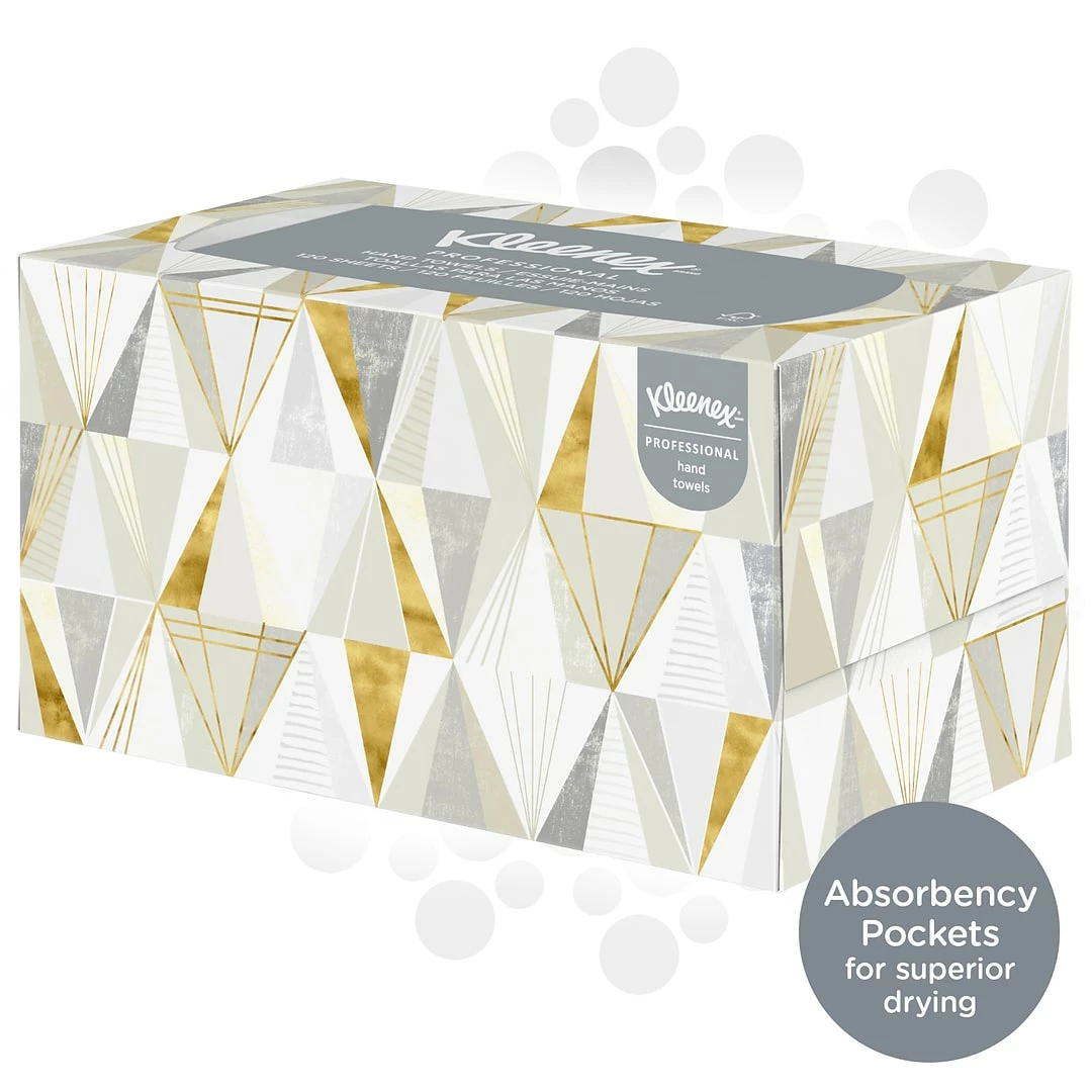 Kleenex Pop-Up Recycled Multifold Paper Towels, 1-ply, 120 Sheets/Pack, 18 Packs/Carton (01701) - Image 2