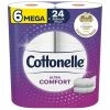 Cottonelle Ultra ComfortCare 2-Ply Standard Toilet Paper, White, 268 Sheets/Roll, 6 Mega Rolls/Pack (48611)