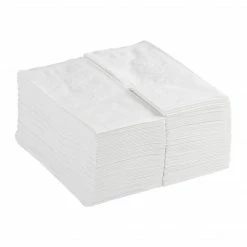 JAM PAPER Small Beverage Napkins, 2-Ply, White, 50/Pack (525562731)