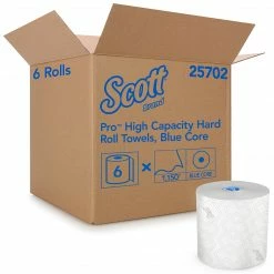 Scott Pro Recycled Hardwound Paper Towels, 1-ply, 1150 Ft./Roll, 6 Rolls/Carton (25702)