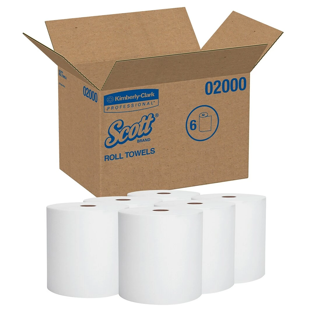 Scott Essential High Capacity Hardwound Paper Towel, 1-Ply, 6 Rolls/Carton (02000) - Image 3
